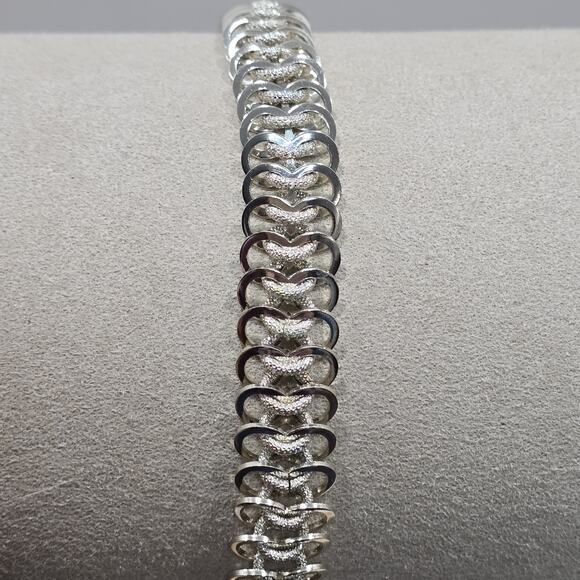 Vintage 60's Retro Silver Tone 15" Aluminum Link Chain Necklace Marked Germany - Picture 9 of 9